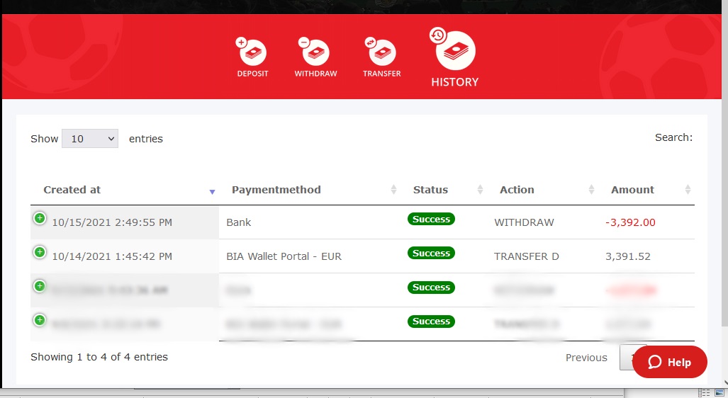 Depuis le compte joueur de BIA